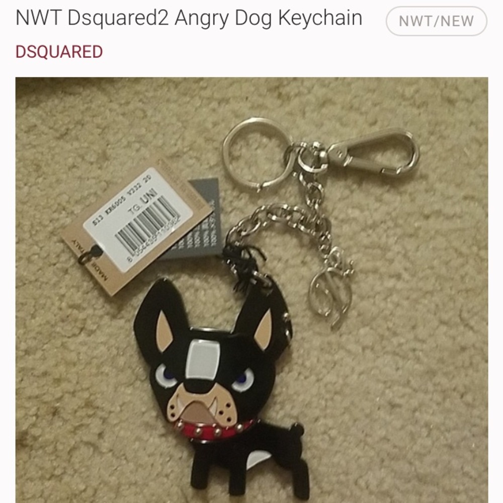 DSQUARED2 Angry Dog Keychain
